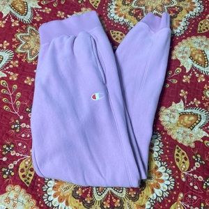 purple champion medium sweats